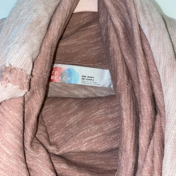 Free People FP Beach Cocoon Cowl Pullover in Pink Sand - Picture 3 of 6